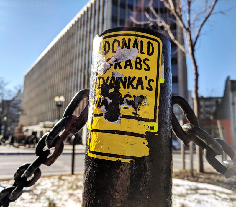 Defaced Sticker, Dupont Circle, Washington, DC