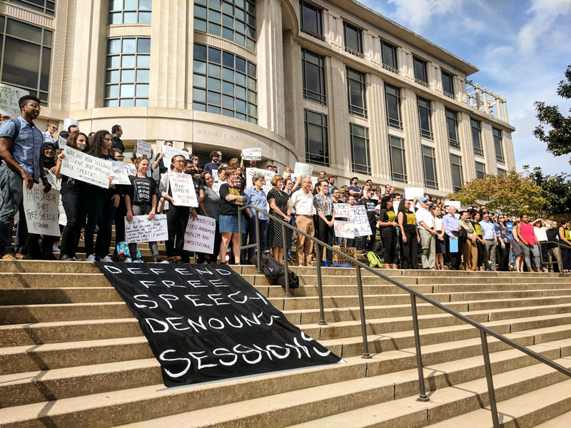 Denounce Sessions, Georgetown Law Center, Washington, DC