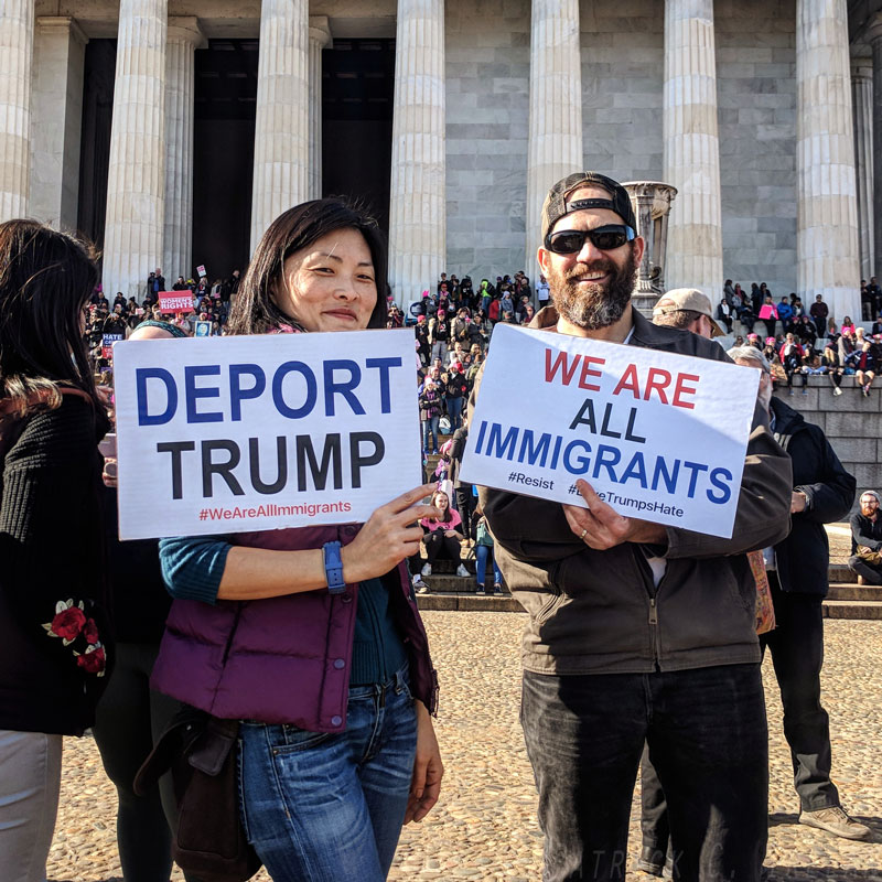 Deport Trump, 2018 Women’s March, Lincoln Memorial, Washington, DC