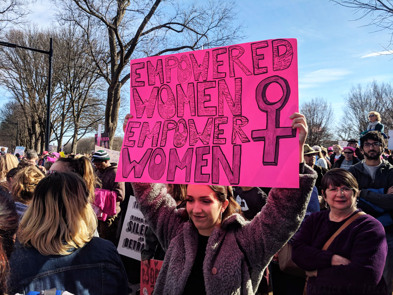 Empowered Women, 2018 Women’s March, Lincoln Memorial, Washington, DC
