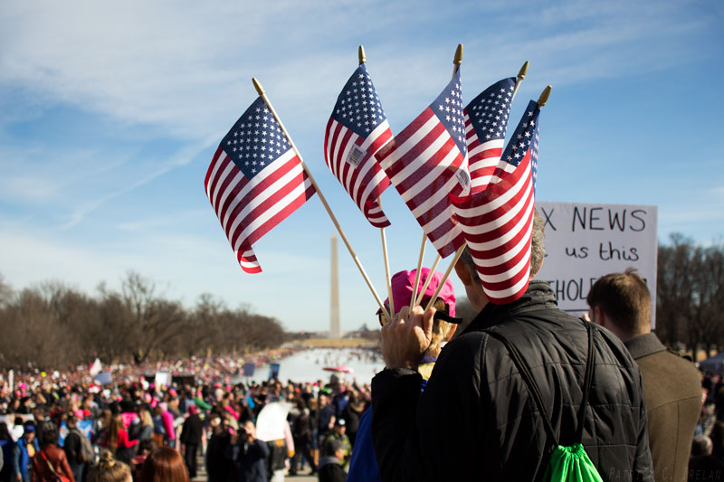 Fistful of Flags, 2018 Women’s March, Washington, DC