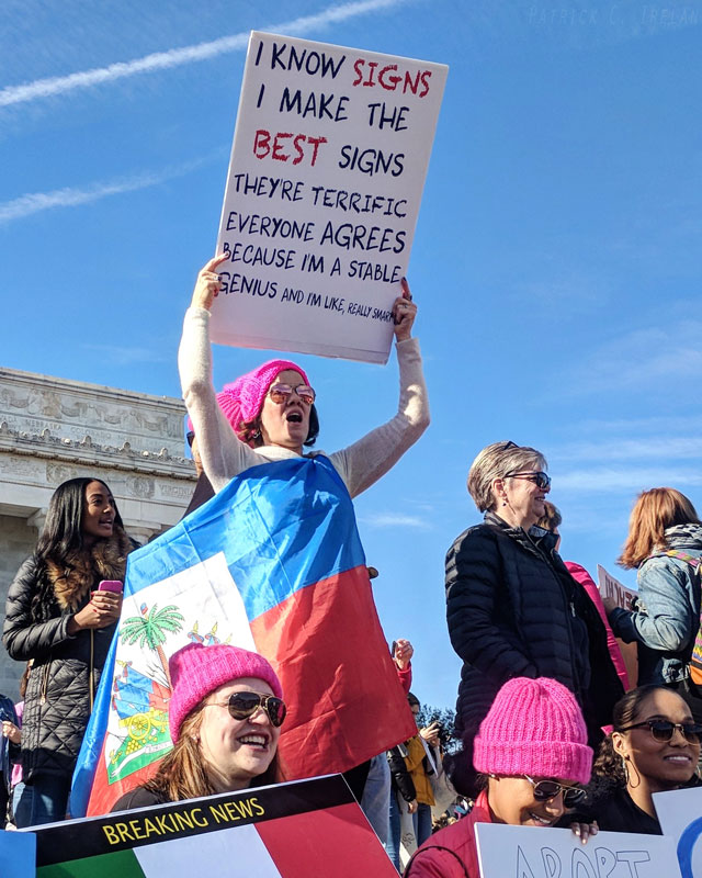 I Make the Best Signs, 2018 Women’s March, Lincoln Memorial, Washington, DC