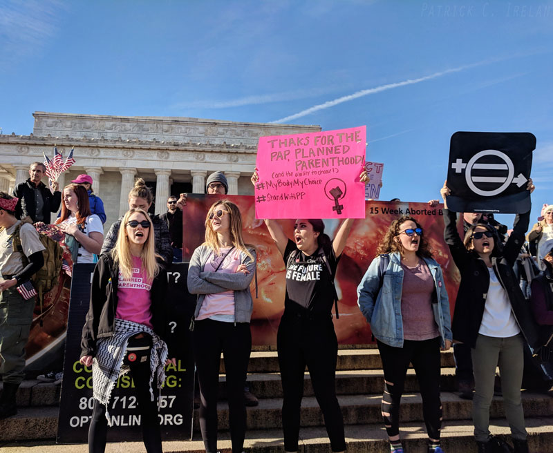 My Body My Choice, 2018 Women’s March, Lincoln Memorial, Washington, DC