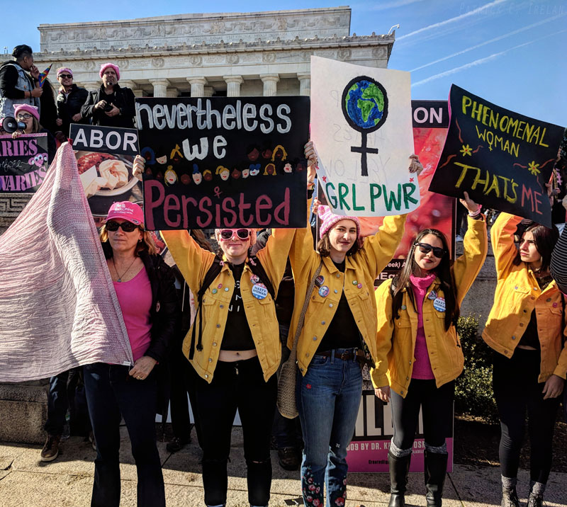 Nevertheless We Persisted, 2018 Women’s March, Lincoln Memorial, Washington, DC