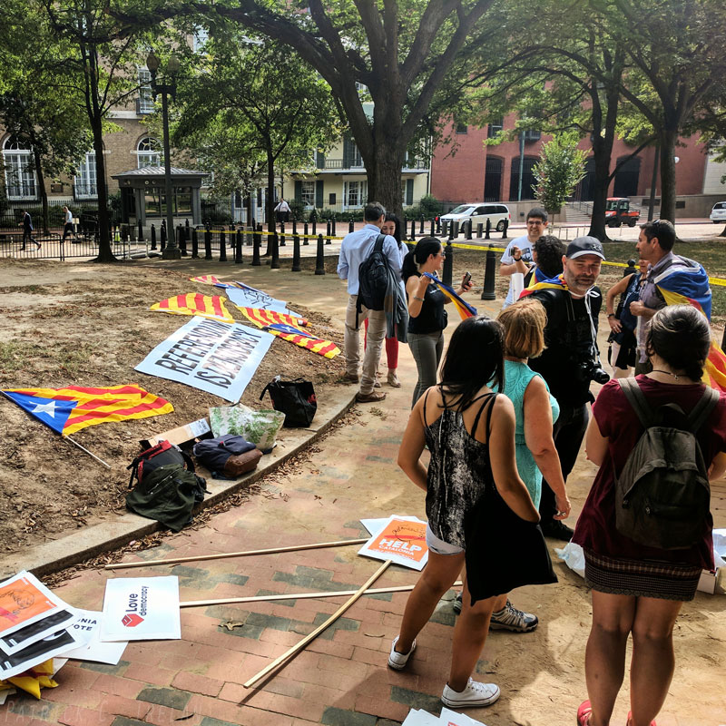 Preparing to Protest, Lafayette Square, Washington, DC