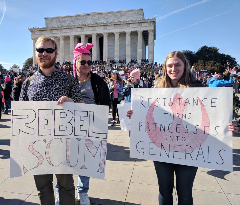 Rebel Scum, 2018 Women’s March, Lincoln Memorial, Washington, DC