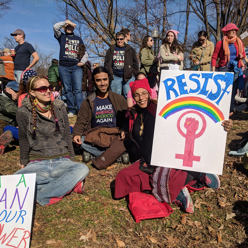Resist, 2018 Women’s March, Lincoln Memorial, Washington, DC