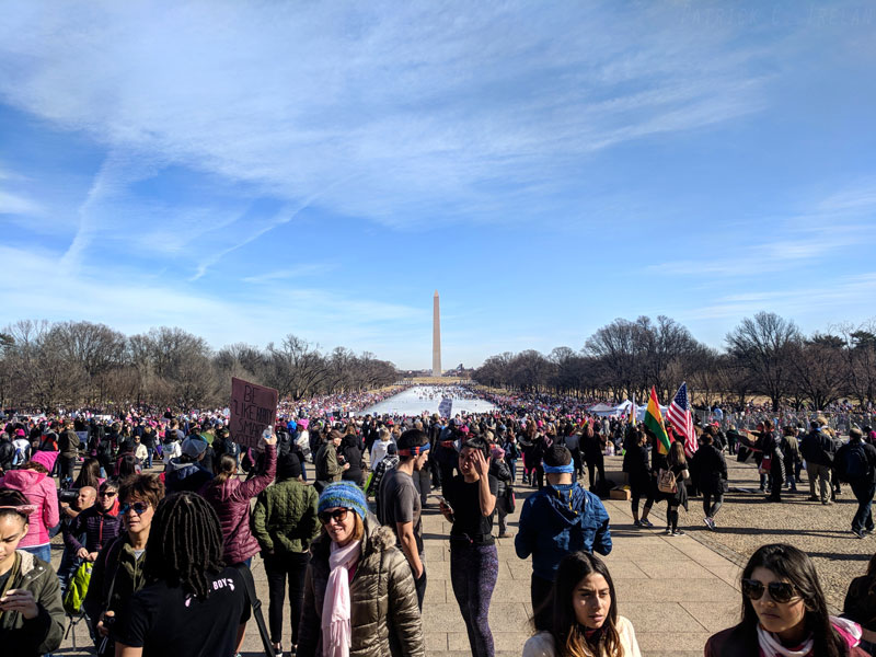 Washington Monument from the 2018 Women’s March, Lincoln Memorial, Washington, DC