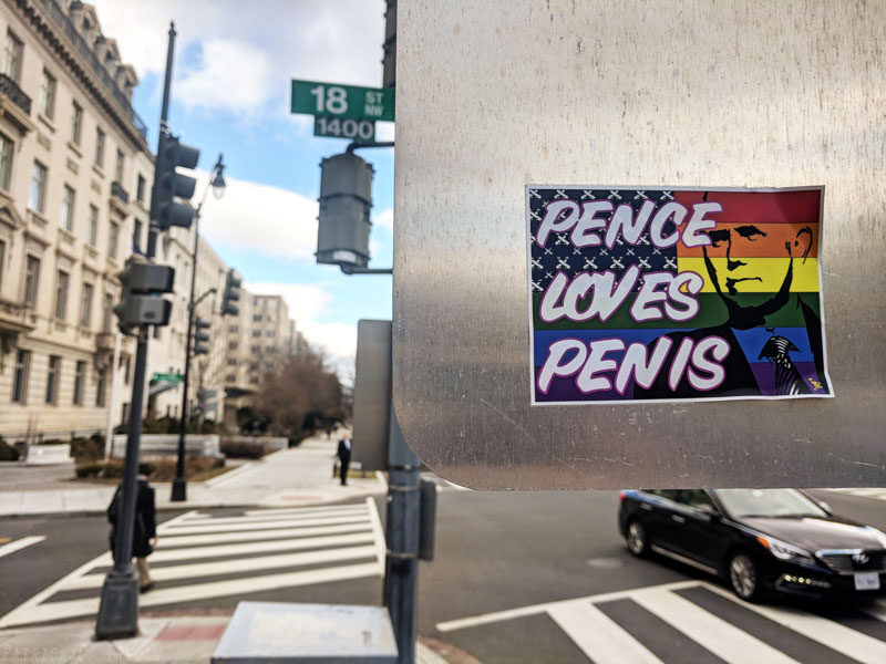 Pence Loves Penis, Dupont Circle, Washington, DC