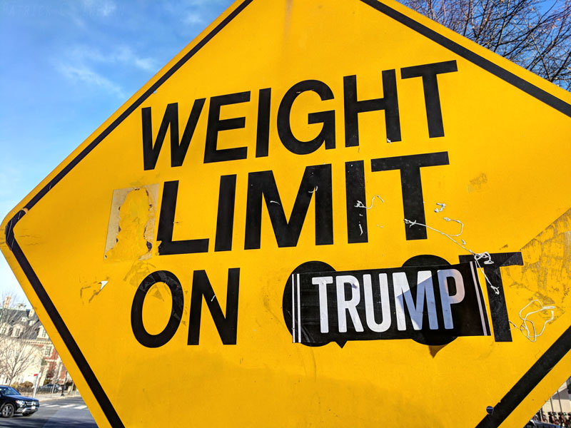Weight Limit on Trump, Dupont Circle, Washington, DC