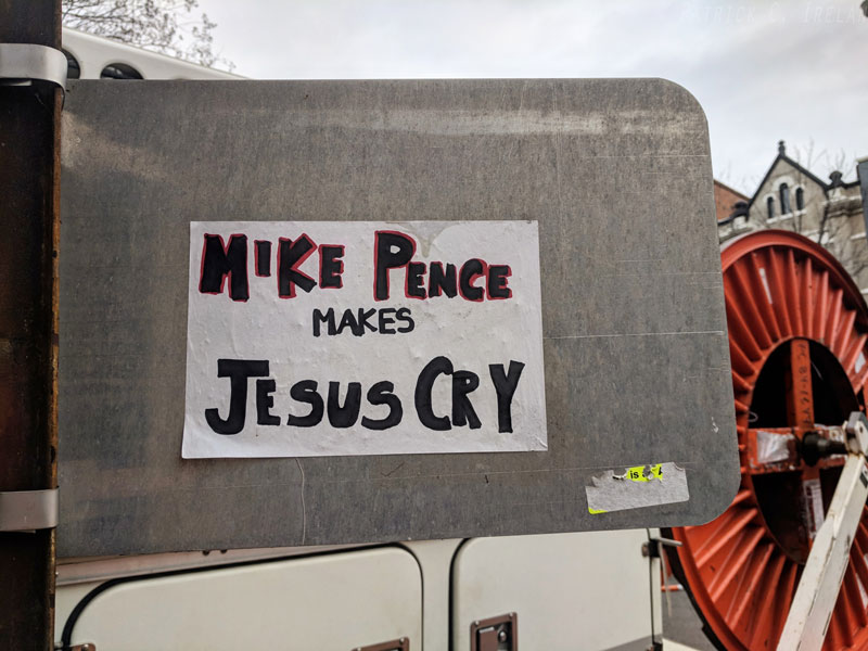 Mike Pence Makes Jesus Cry, Dupont Circle, Washington, DC
