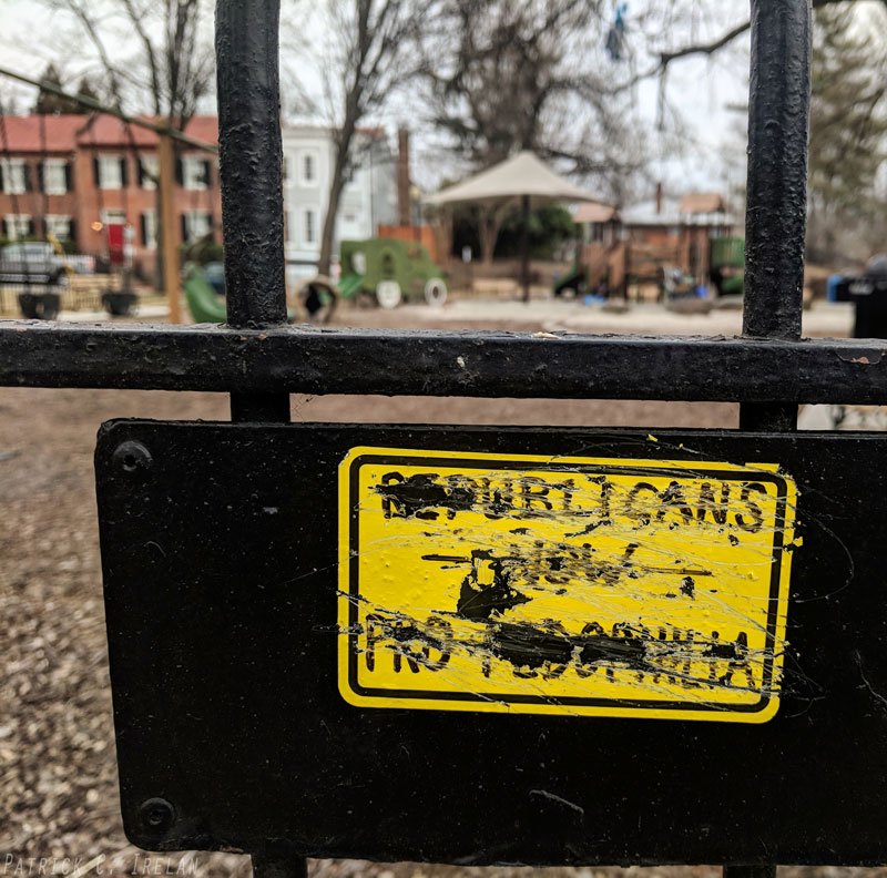Playground Warning, Georgetown, Washington, DC